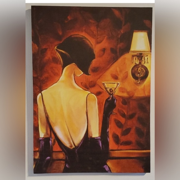 Martini Girl 🍸 Art on Canvas | 28”H x 20”W x 1”D - Picture 1 of 5